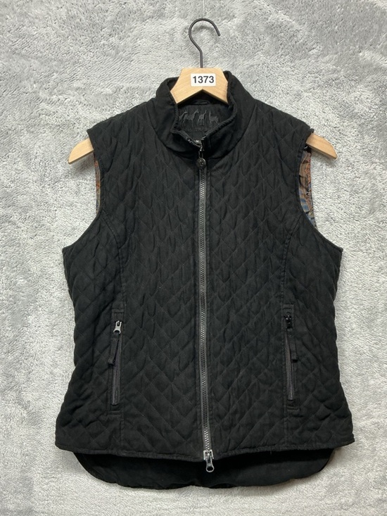 Outback Trading Co. Jackets & Blazers - Outback Trading Co Quilted Black Vest Paisley Lined Full Zip Women’s M